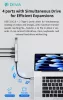 Devia Lite1 4 in 1 Hub - USB-C 3.1 - USB 3.0/USB 2.0/2xType-C elosztó/adapter - szürke