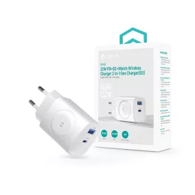   Devia Ultra1 22W PD+QC+Apple Watch 2in1 hálózati gyorstöltő adapter - fehér