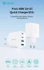 Devia Pro1 40W GaN QC 2xUSB + 2xType-C hálózati gyorstöltő adapter - fehér