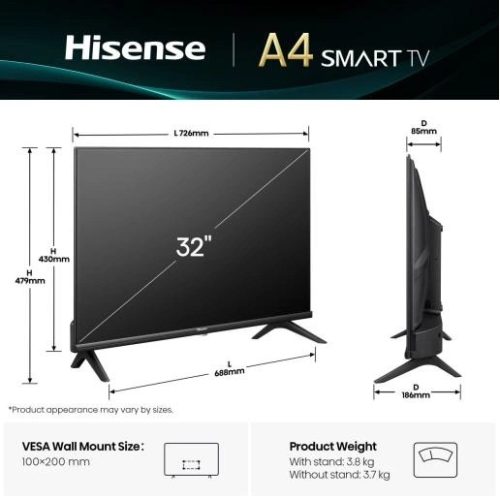 Hisense 32A4Q hd smart led tv