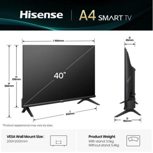 Hisense 40A4Q fhd smart led tv