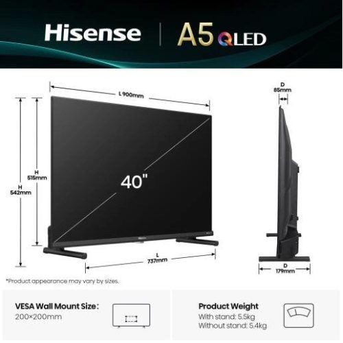 Hisense 40A5Q fhd smart qled tv