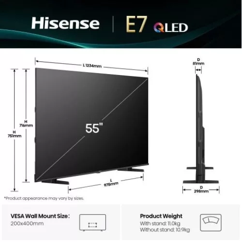 Hisense 55E7Q UHD Smart QLED TV