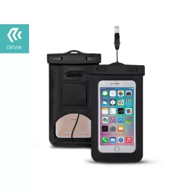   Univerzális vízálló védőtok max. 5,5", méretű készülékekhez - Devia Neon        Waterproof Bag - fekete
