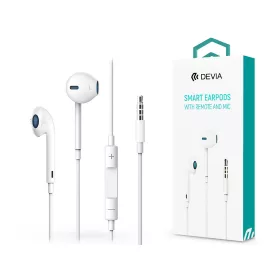   Devia univerzális sztereó felvevős fülhallgató - 3,5 mm jack - Devia Smart Earpods - fehér
