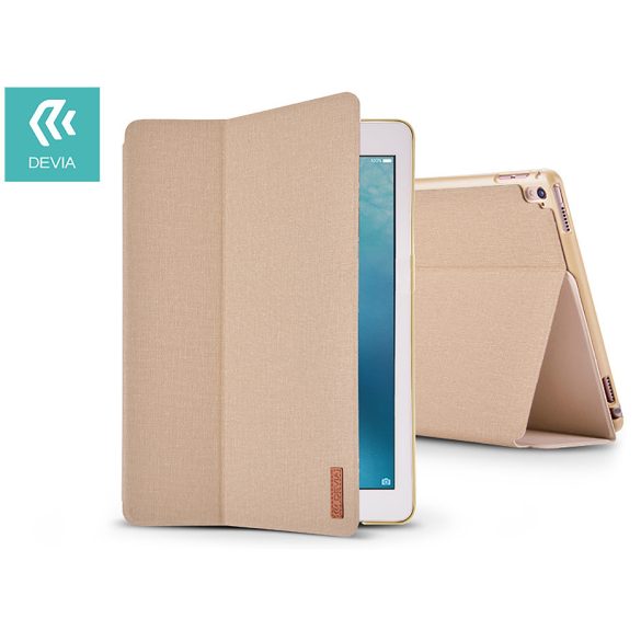 Apple iPad Pro 10.5/iPad Air (2019) tablet tok (Smart Case) on/off funkcióval - Devia Flax Flip - arany