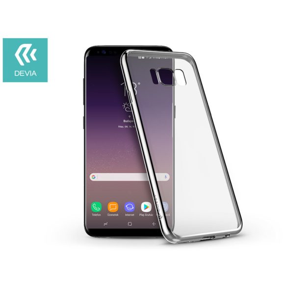 Samsung G955F Galaxy S8 Plus hátlap - Devia Glitter Soft - ezüst