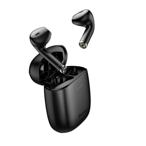 Baseus TWS Bluetooth sztereó headset v5.0 + töltőtok - Baseus W04 Pro True Wireless Earphones with Charging Case - fekete