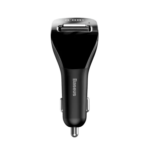 Baseus Bluetooth FM-transmitter/szivargyújtó töltő - 2xUSB + MP3 + AUX + Flash  Disk - Baseus F40 - fekete