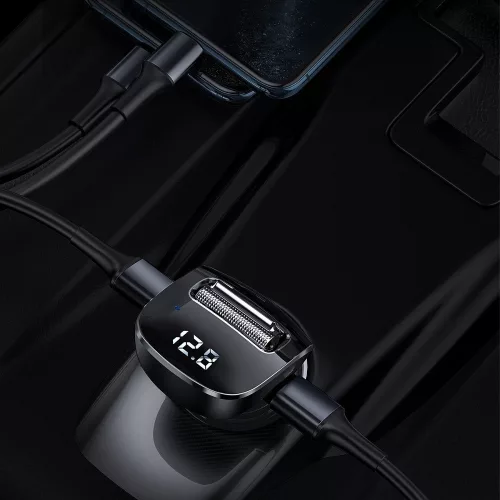 Baseus Bluetooth FM-transmitter/szivargyújtó töltő - 2xUSB + MP3 + AUX + Flash  Disk - Baseus F40 - fekete