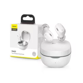   Baseus TWS Bluetooth sztereó headset v5.0 + töltőtok - Baseus WM01 True WirelessEarphones with Charging Case - fehér