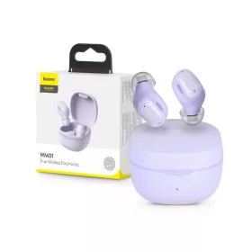   Baseus TWS Bluetooth sztereó headset v5.0 + töltőtok - Baseus WM01 True WirelessEarphones with Charging Case - lila