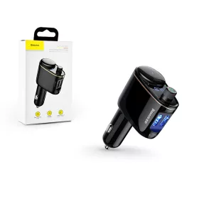   Baseus Bluetooth FM-transmitter/szivargyújtó töltő - 2xUSB + MP3 - Baseus       RH01/S05 - fekete