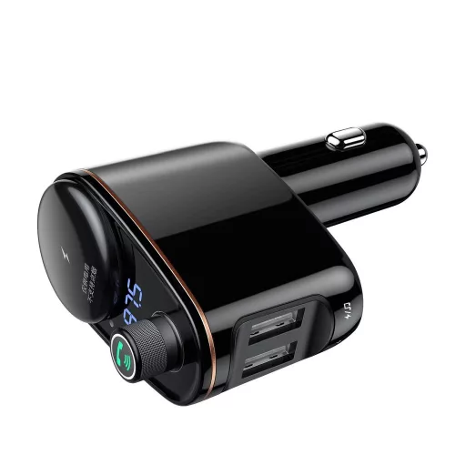 Baseus Bluetooth FM-transmitter/szivargyújtó töltő - 2xUSB + MP3 - Baseus       RH01/S05 - fekete