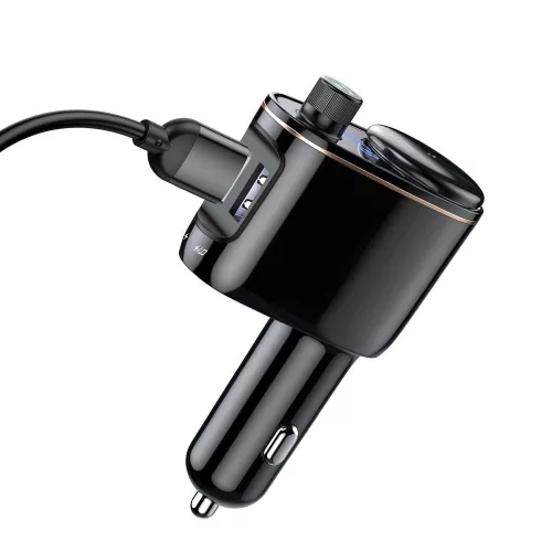Baseus Bluetooth FM-transmitter/szivargyújtó töltő - 2xUSB + MP3 - Baseus       RH01/S05 - fekete