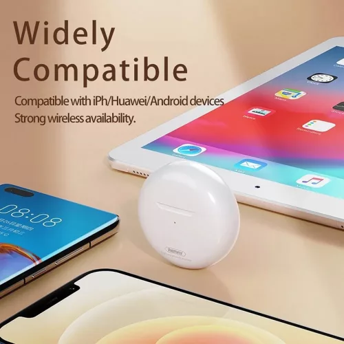Remax TWS Bluetooth sztereó headset v5.1 + töltőtok - Remax TWS-50i True        Wireless Earphones with Charging Case - fehér