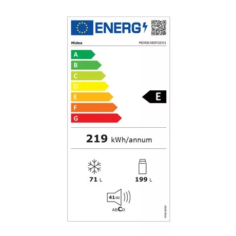Midea MDRB380FGE01A hűtő alulfagyasztós