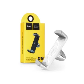   Univerzális szellőzőrácsba illeszthető PDA/GSM autós tartó - HOCO CPH01 Air Outlet Stents Car Holder - fehér/szürke