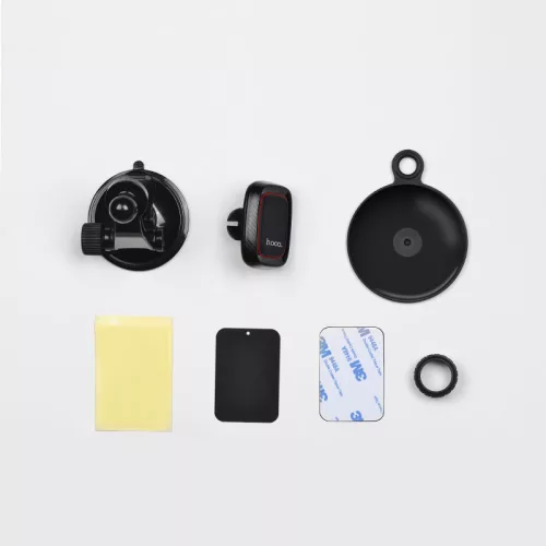 Univerzális műszerfalra/szélvédőre helyezhető mágneses PDA/GSM autós tartó - HOCO CA28 Magnetic Car Holder - fekete