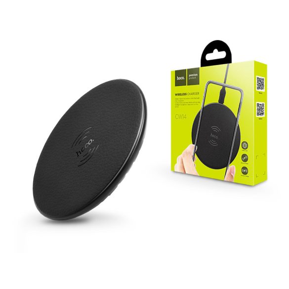 HOCO Qi univerzális vezeték nélküli töltő állomás - 5V/2A - HOCO CW14 Wireless Charger - fekete 