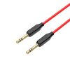 3,5 - 3,5 mm jack audio kábel 1 m-es vezetékkel - HOCO UPA11 Aux Audio Cable - fekete/piros