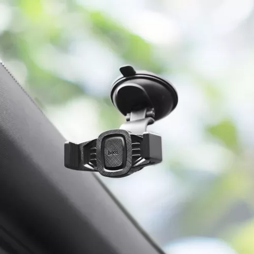 Univerzális műszerfalra/szélvédőre helyezhető PDA/GSM autós tartó - HOCO CA40 Car Holder - fekete