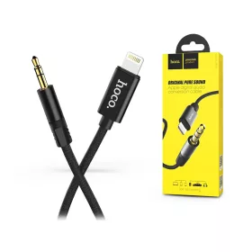   Lightning - 3,5 mm jack audio kábel 1 m-es vezetékkel - HOCO UPA13 Lightning    Digital Audio Conversion Cable - fekete