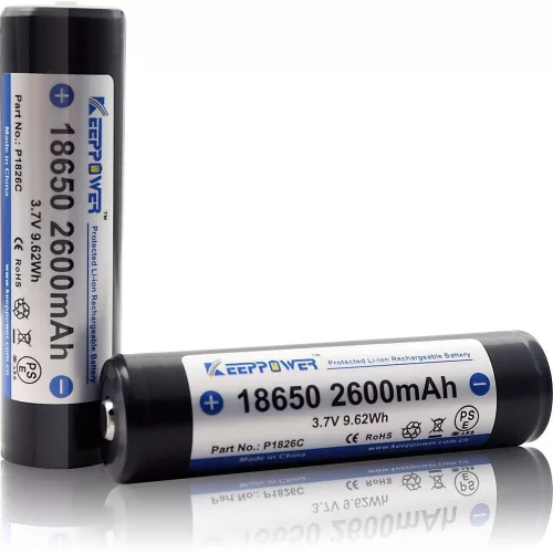 KeepPower 18650 3,7V 2600mAh védett Li-ion akkumulátor