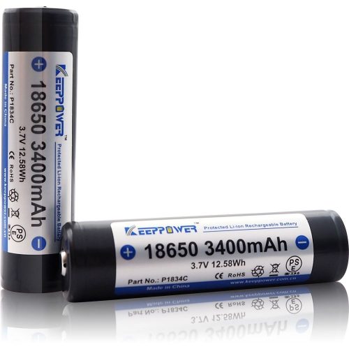 KeepPower 18650 3,7V 3400mAh védett Li-ion akkumulátor