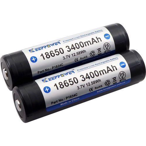 KeepPower 18650 3,7V 3400mAh védett Li-ion akkumulátor