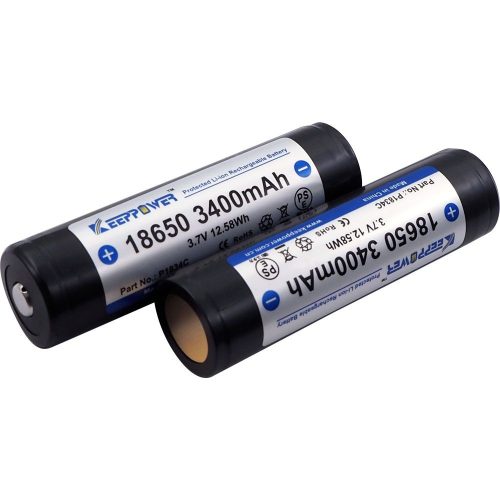 KeepPower 18650 3,7V 3400mAh védett Li-ion akkumulátor