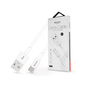   YESIDO USB - USB Type-C adat- és töltőkábel 1,2 m-es vezetékkel - YESIDO CA22 Type-C Data Cable - 5V/2.4A - fehér
