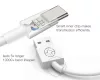 YESIDO USB - USB Type-C adat- és töltőkábel 1,2 m-es vezetékkel - YESIDO CA22 Type-C Data Cable - 5V/2.4A - fehér