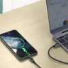 YESIDO USB - USB Type-C adat- és töltőkábel 1,2 m-es vezetékkel - YESIDO CA85 Super Fast Type-C Data Cable Digital Display - 5V/5A - fekete