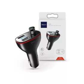   Rock Bluetooth FM-transmitter / szivargyújtó töltő - 2xUSB + MP3 - Rock B300 -  fekete