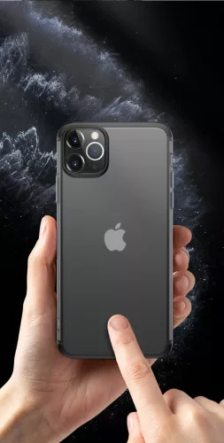 Apple iPhone 11 Pro hátlap - GKK Matte 360 Full Protection 3in1 - fekete/matt átlátszó