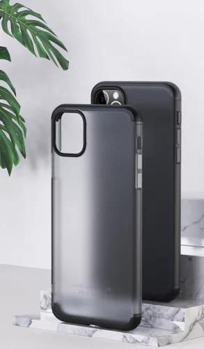 Apple iPhone 11 Pro hátlap - GKK Matte 360 Full Protection 3in1 - fekete/matt átlátszó