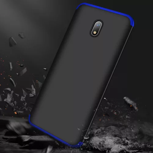Xiaomi Redmi 8A hátlap - GKK 360 Full Protection 3in1 - fekete/kék