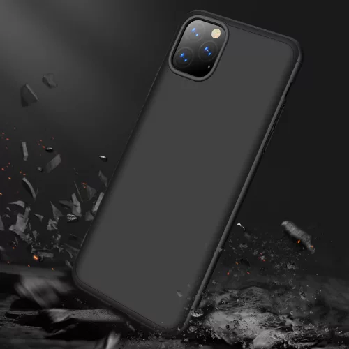 Apple iPhone 11 Pro Max hátlap - GKK 360 Full Protection 3in1 - fekete