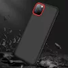 Apple iPhone 11 Pro Max hátlap - GKK 360 Full Protection 3in1 - fekete/piros