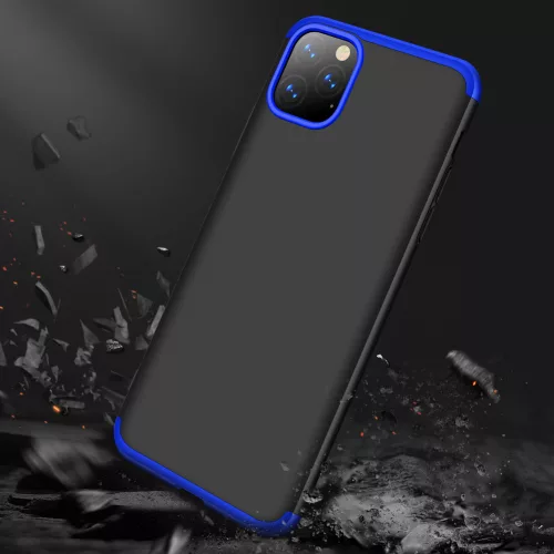Apple iPhone 11 Pro Max hátlap - GKK 360 Full Protection 3in1 - fekete/kék