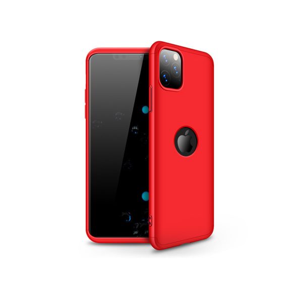 Apple iPhone 11 Pro hátlap - GKK 360 Full Protection 3in1 - Logo - piros