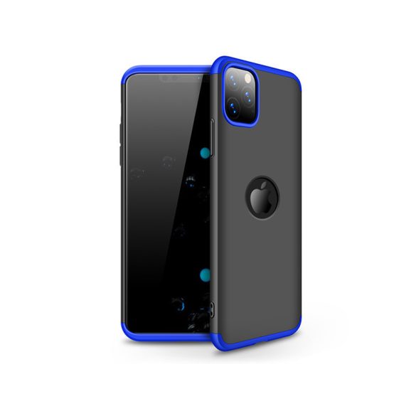 Apple iPhone 11 Pro Max hátlap - GKK 360 Full Protection 3in1 - Logo - fekete/kék