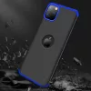 Apple iPhone 11 Pro Max hátlap - GKK 360 Full Protection 3in1 - Logo - fekete/kék