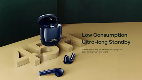 Remax Bluetooth sztereó TWS headset v5.0 + töltőtok - Remax TWS-23 Magnetic     Wireless Earbuds - fehér