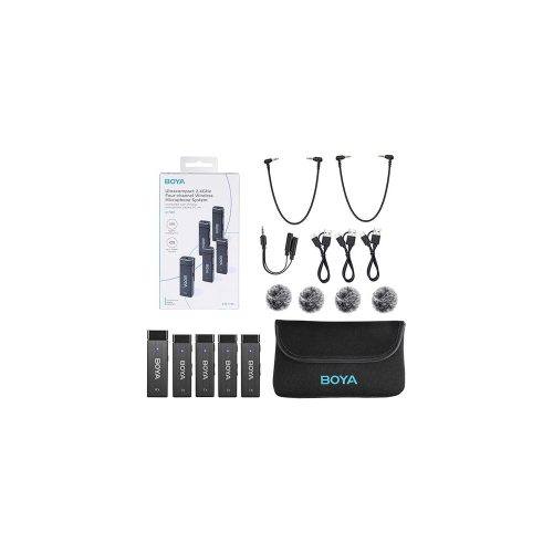 Boya BY-W4 Univerzális vezetéknélküli szett (1+4)