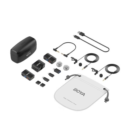 BOYA BOYAMIC 2.4GHz Univerzális vezetéknélküli szett (1+2 Töltődoboz)