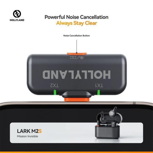 HOLLYLAND LARK M2S MINI COMBO Vezeték Nélküli Mikrofon Szürke
