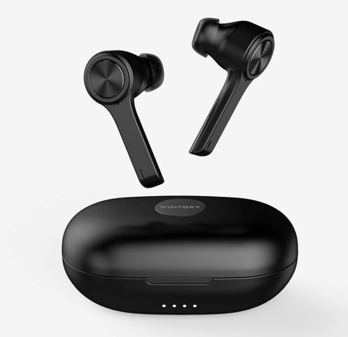 Wintory Bluetooth sztereó headset v5.0 + töltőtok - Wintory POD1 True Wireless  Stereo Earphone - fekete