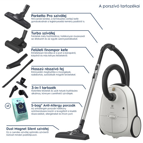 Electrolux EB61H6SW porszívó porzsákos
